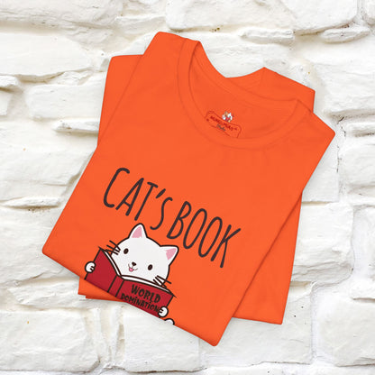 "Cat's Book Coffee" Cat T-Shirt for Men & Women | 100% Cotton* | Cozy Vibes for Book & Cat Lovers