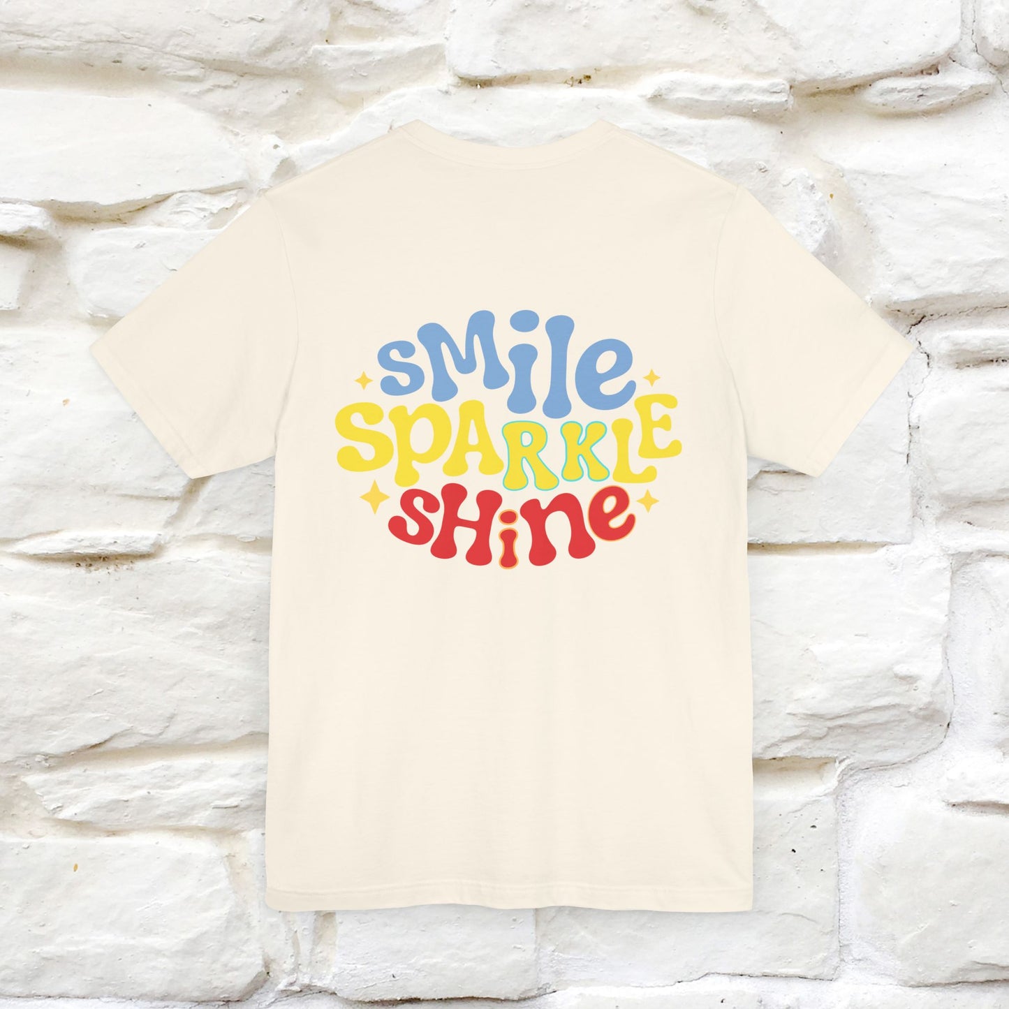 "Smile, Sparkle, Shine" Cat T-Shirt for Men & Women | Front & Back Design | 100% Cotton* 🐾