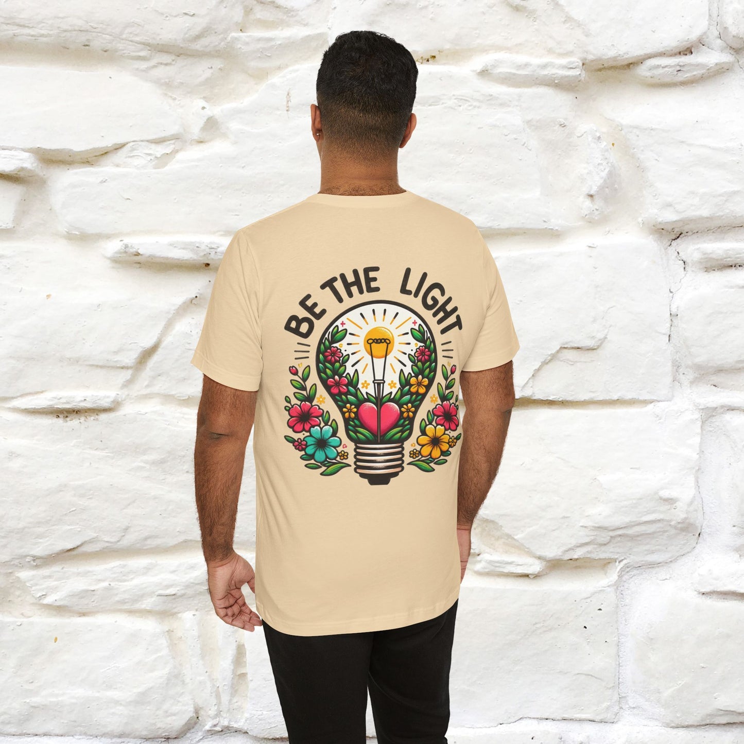 "Be The Light" Cat T-shirt for Men & Women | 100% Cotton* | Cat Lover Tee | Front & Back Design