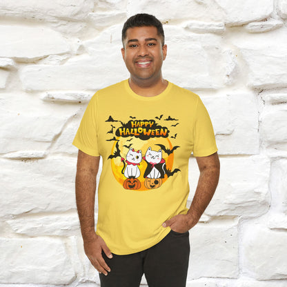 "Happy Halloween Cat Couple " Cat  T-shirt |Nunu&Miao Studio - Nunu&Miao Studio