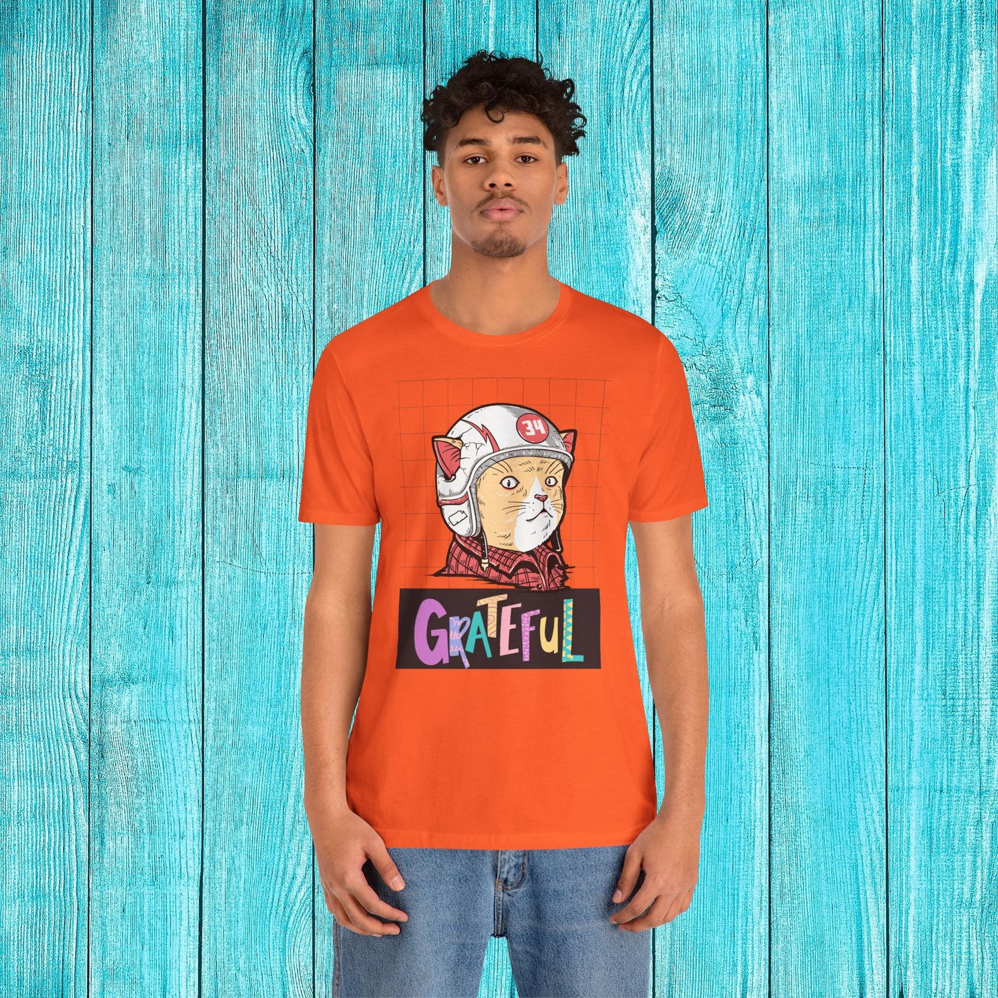 ''Grateful''  Cat T-shirt for Men and Women  100% Cotton*