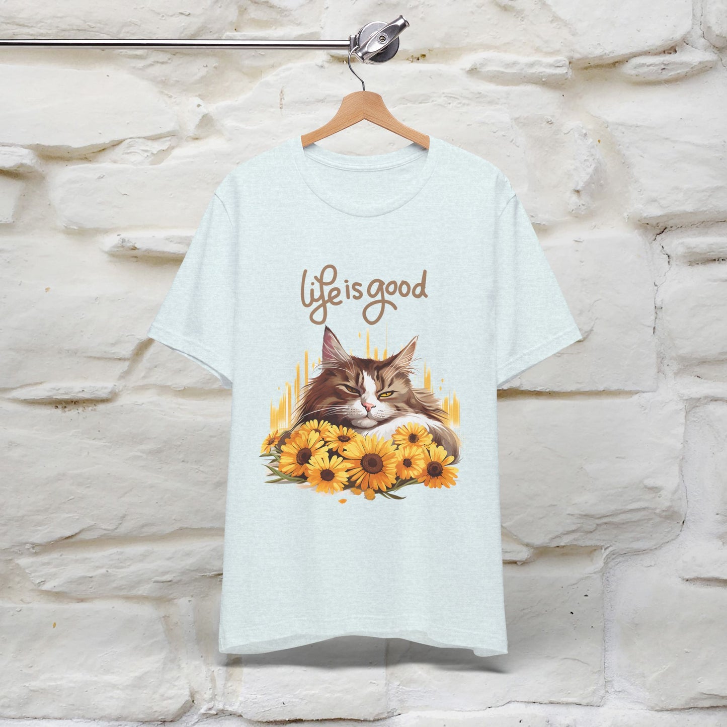 "Life Is Good" Cat T-Shirt for Women | 100% Cotton* 🐾