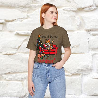 “Have A Merry Christmas! T-Shirt | Festive Cat Shirt for Men & Women | 100% Cotton”