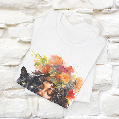 "The Black Cat and The Lady" T-Shirt for Women | 100% Cotton*