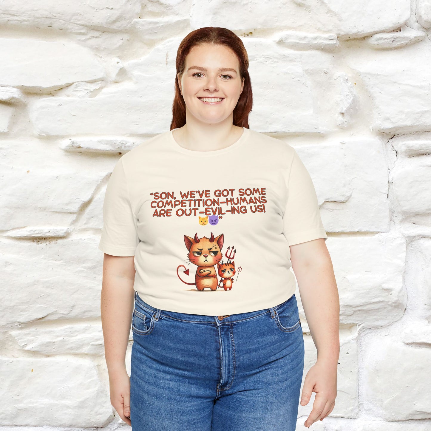 "Humans Are Out-Evil-Ing Us." Cat  T-shirt |Nunu&Miao Studio - Nunu&Miao Studio