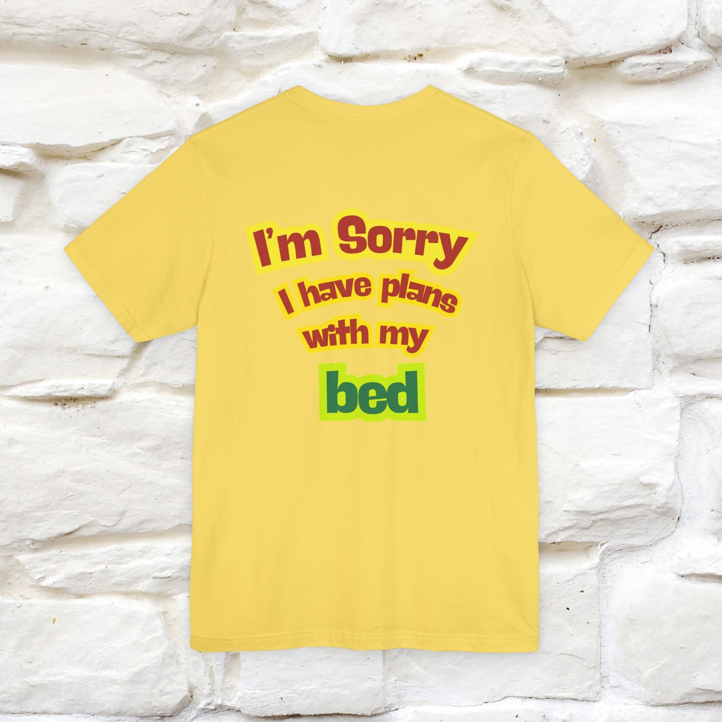 "I Am Sorry I Have Plans With My Bed" |  Cat T-Shirt | Front & Back Design | Nunu&Miao Studio