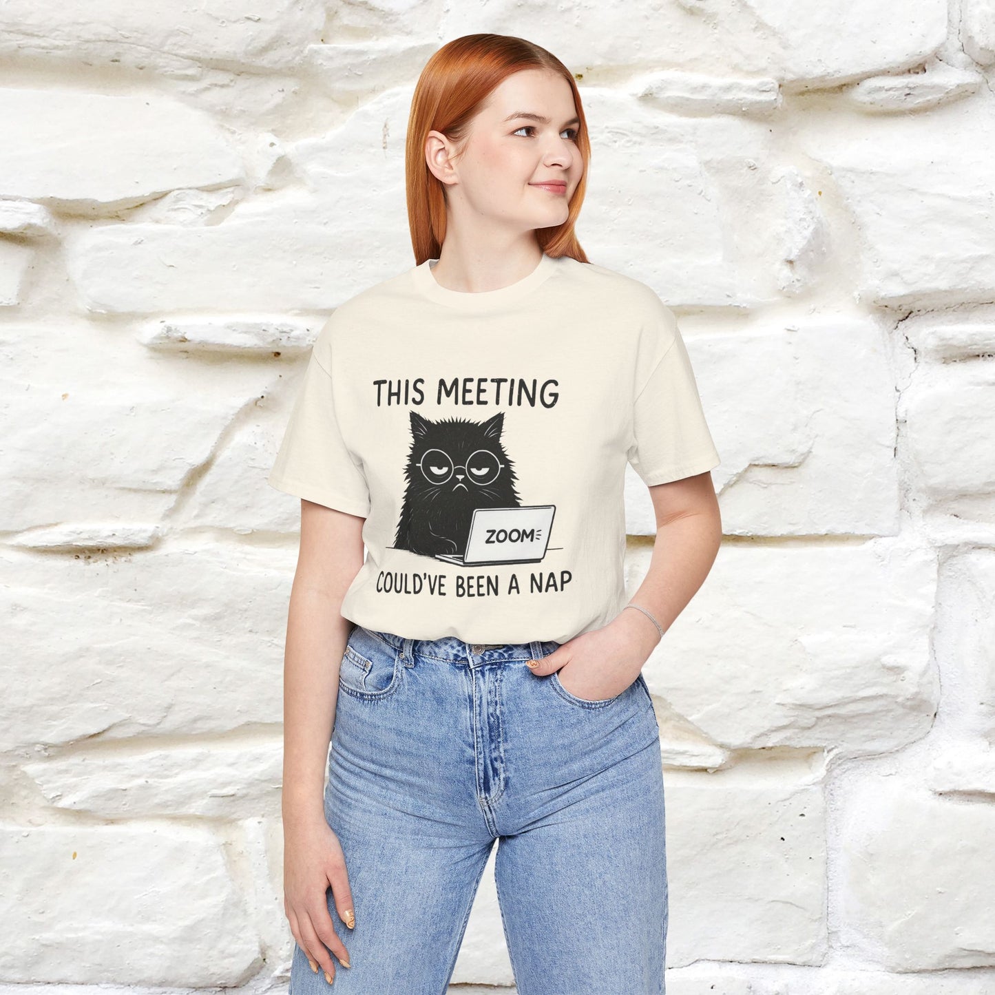 "This Meeting Could've Been a Nap" | Sarcastic Cat T-Shirt | Nunu&Miao Studio