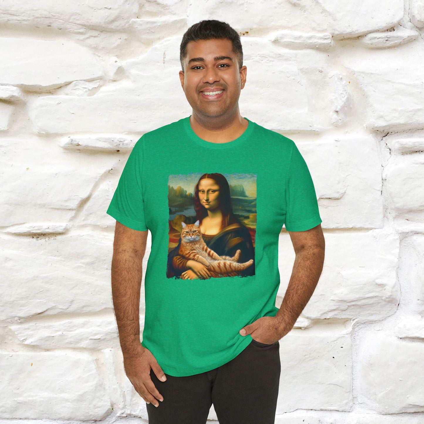 Mona Lisa’s Cat T-Shirt | Classic Art-Inspired Cat Tee for Men & Women | 100% Cotton