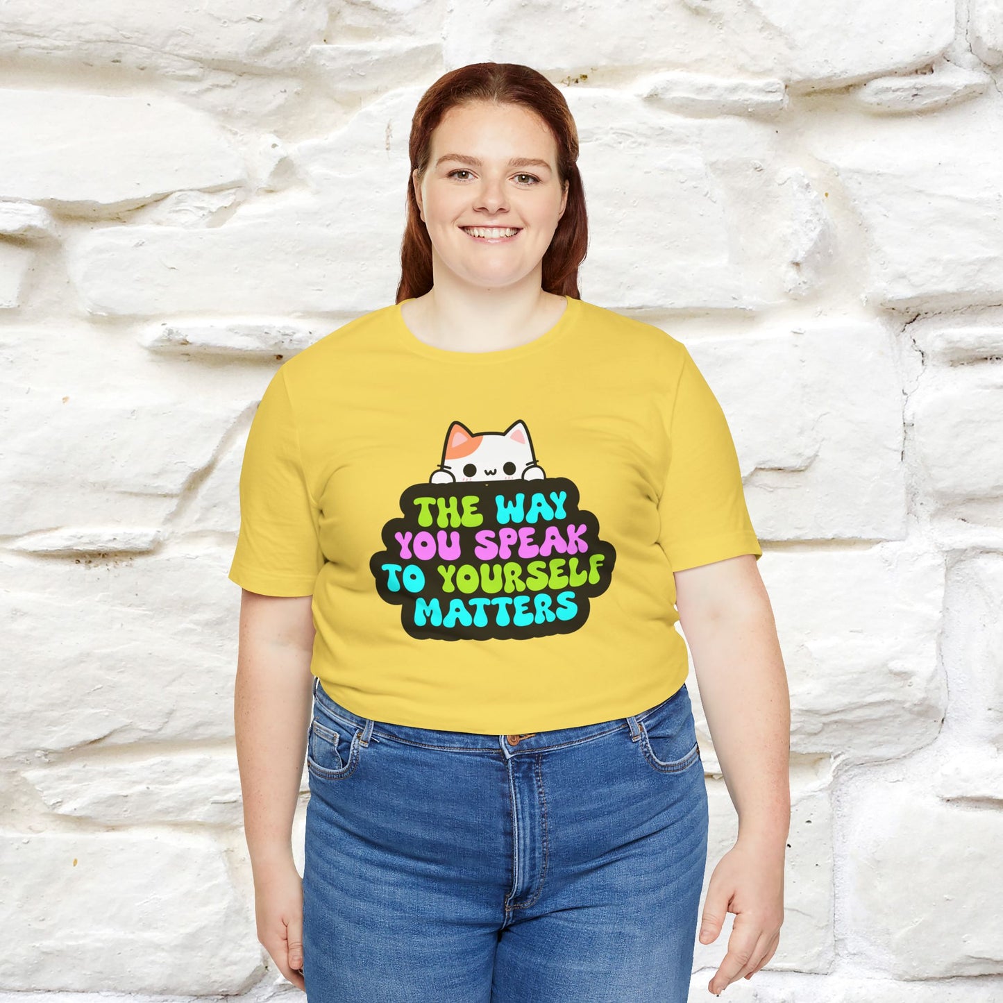 "Il modo in cui parli con te stesso è importante" T-shirt per uomo e donna | 100% cotone*