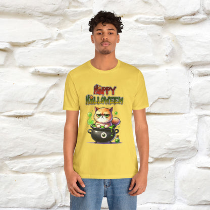 "Angry Cat Happy Halloween" Cat  T-shirt |Nunu&Miao Studio - Nunu&Miao Studio