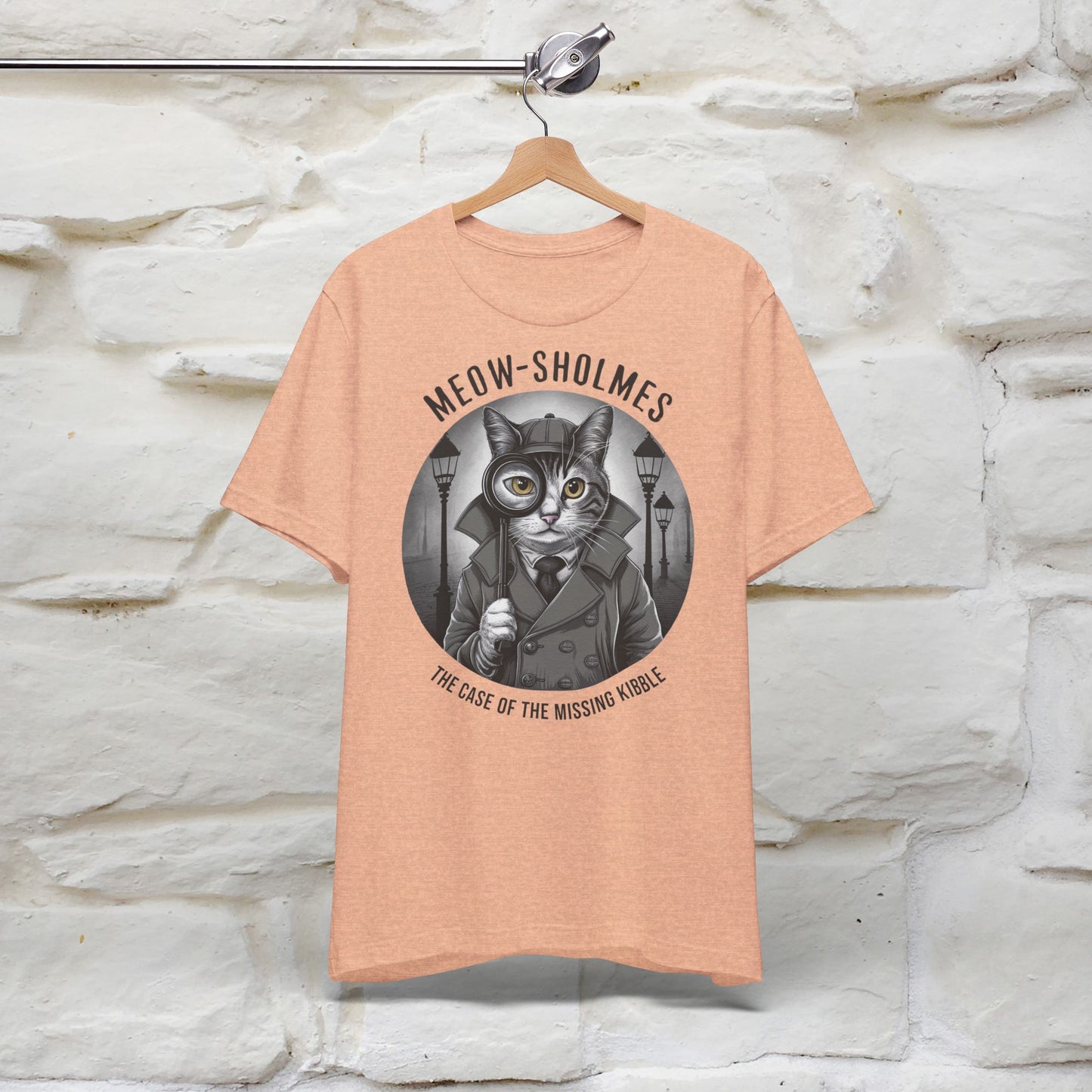 Meow-Sholmes: The Case of the Missing Kibble T-Shirt | Detective Cat Tee for Men & Women | 100% Cotton*