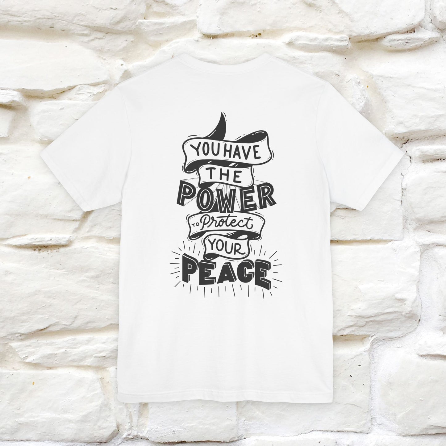 "You Have the Power to Protect Your Peace" Cat T-Shirt| Front & Back Design | Nunu&Miao Studio