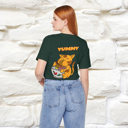 "Yummy" Cat T-shirt for Men & Women | Front & Back Design | 100% Cotton*