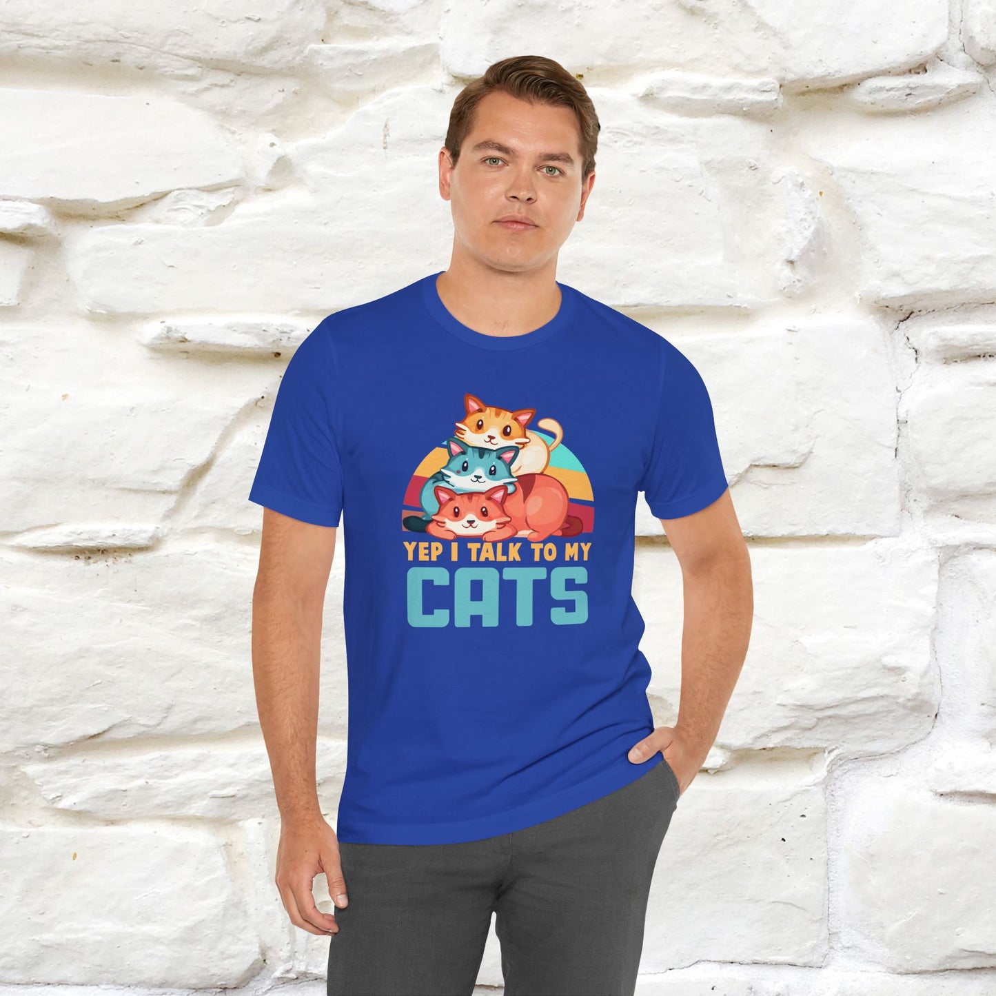 ''Yep, I Talk To My Cats'' Cute Cat T-Shirt for Men & Women | 100% Cotton* 🐾