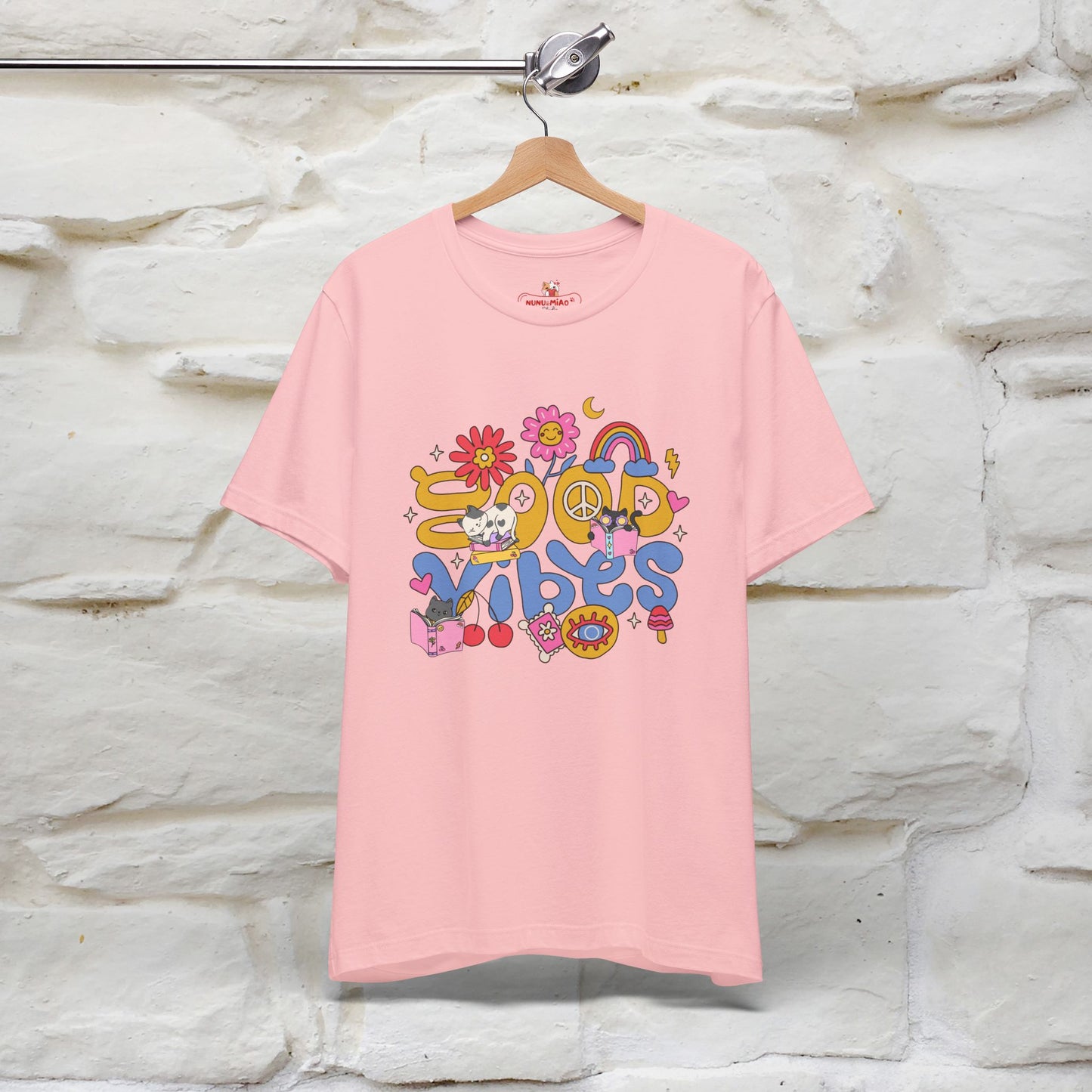 ''Good Vibes'  Cat T-shirt for Women 100% Cotton*