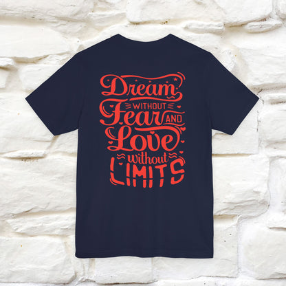 "Dream Without Fear And Love Without Limits'' Cat T-Shirt | Front & Back Design | Nunu&Miao Studio