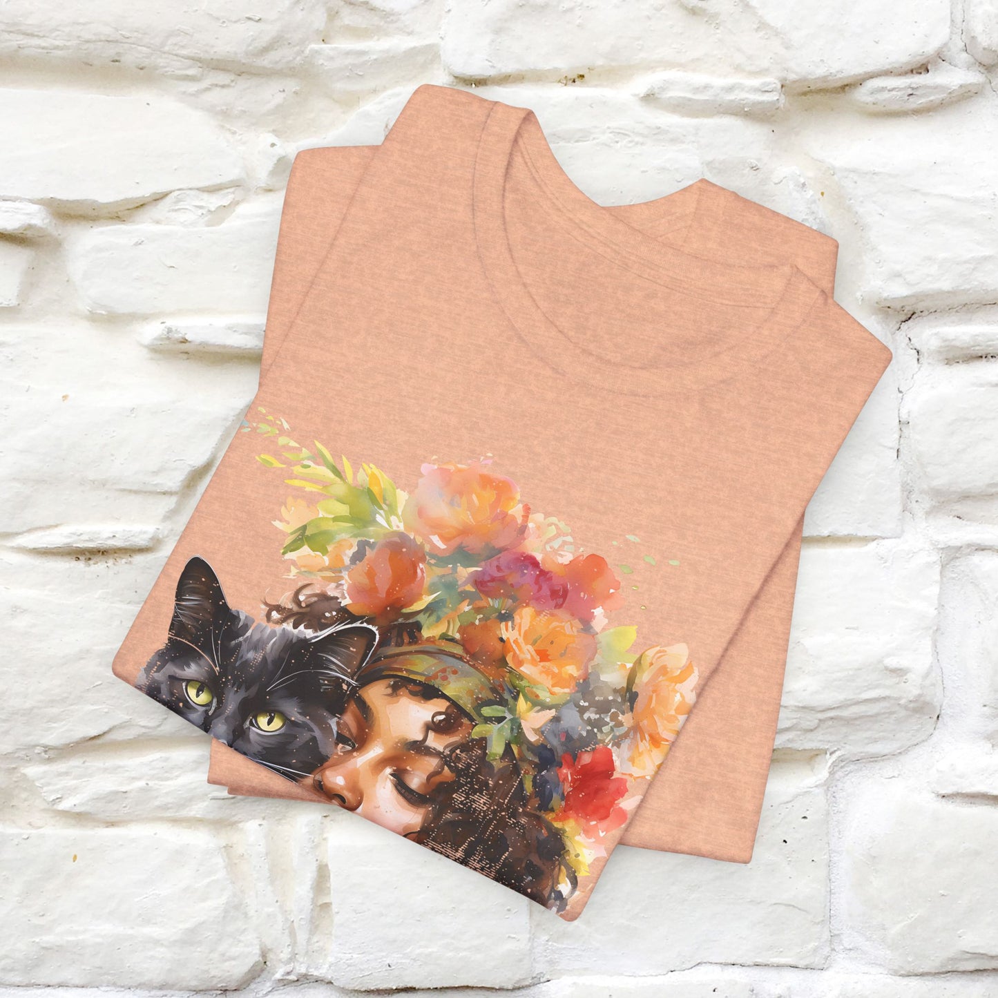 "The Black Cat and The Lady" T-Shirt for Women | 100% Cotton*