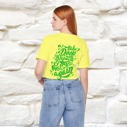 "Take a Deep Breath & Try All Over Again" Cat T-Shirt| Front & Back Design | Nunu&Miao Studio