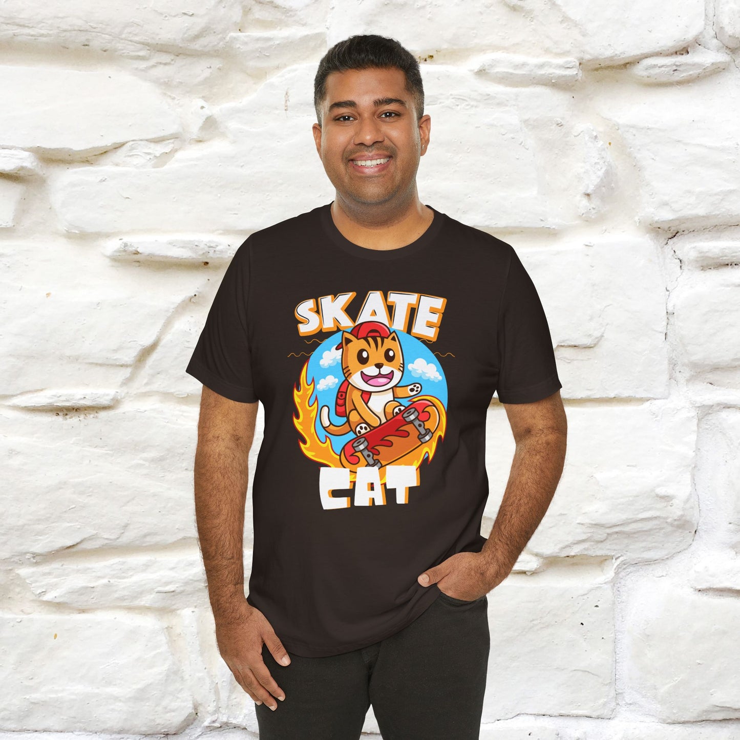 "Skate Cat" Cat T-shirt for Men & Women | 100% Cotton