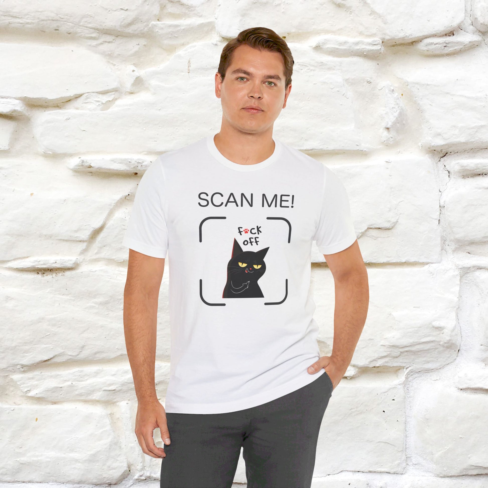 ''Scan Me F*ck Off '' T-shirt for Man 100% Cotton* - Nunu&Miao Studio