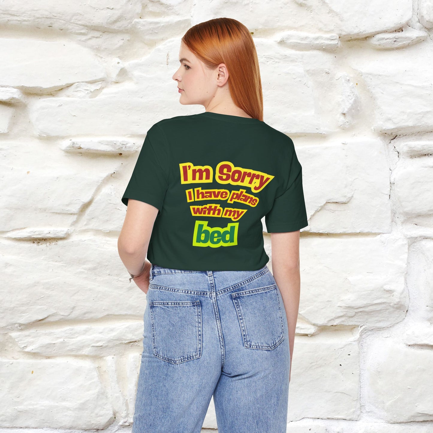 "I Am Sorry I Have Plans With My Bed" |  Cat T-Shirt | Front & Back Design | Nunu&Miao Studio