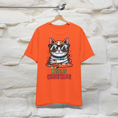 Meowy Christmas T-Shirt | Festive Cat Christmas Shirt for Men & Women | 100% Cotton