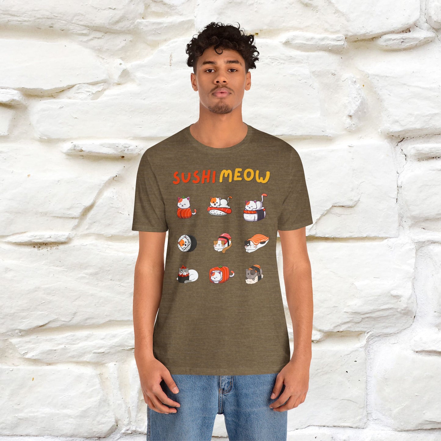 "Sushi Meow" Cat T-shirt for Men & Women | 100% Cotton*