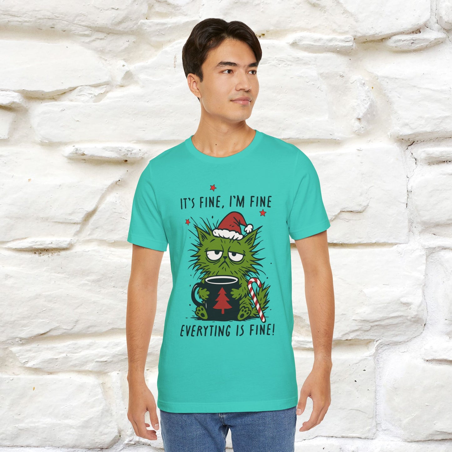 "It's Fine, I'm Fine  ...." |Funny Cat  T-Shirt | Nunu&Miao Studio