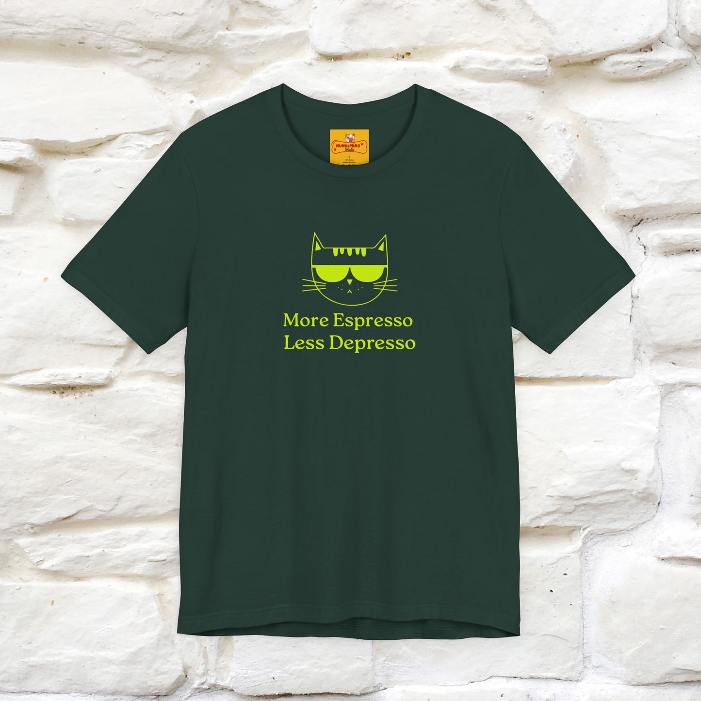 "More Espresso Less Depresso" |Cat T-Shirt | Nunu&Miao Studio