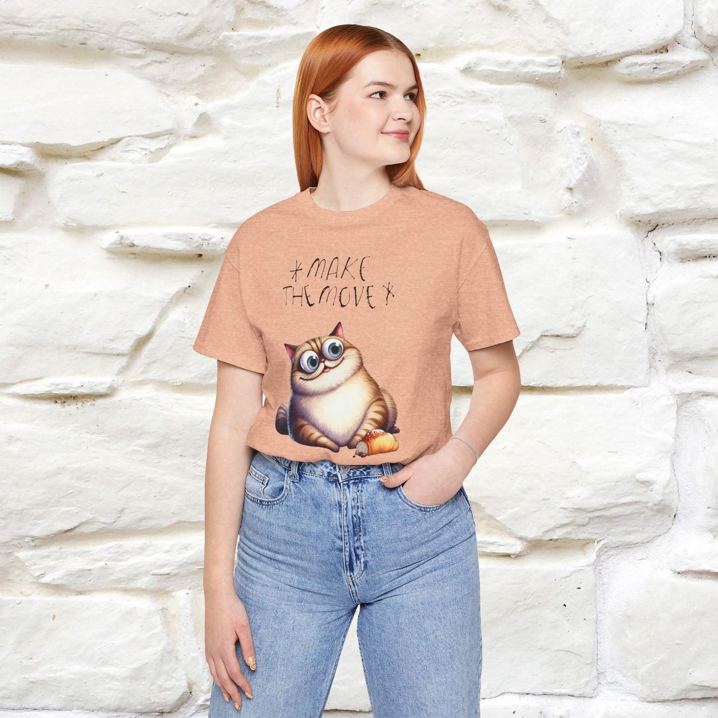 Make the Move Cat T-Shirt for Men & Women | 100% Cotton* Motivational Tee