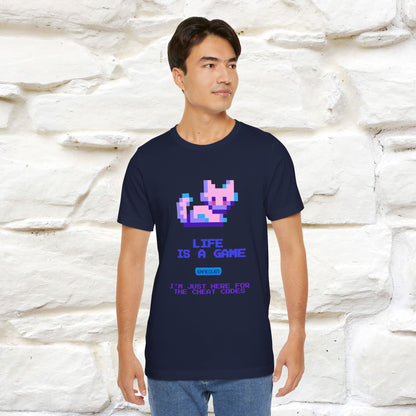 "Life Is A Game, I Am Just Here Fo The Cheat Code"  Cat T-Shirt | Nunu&Miao Studio - Nunu&Miao Studio