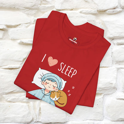 "I Love Sleep" Cute Cat T-Shirt for Men & Women | 100% Cotton* 🐾