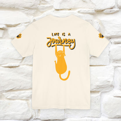 "Life Is A Journey'' Cat T-Shirt | Front & Back Design | Nunu&Miao Studio
