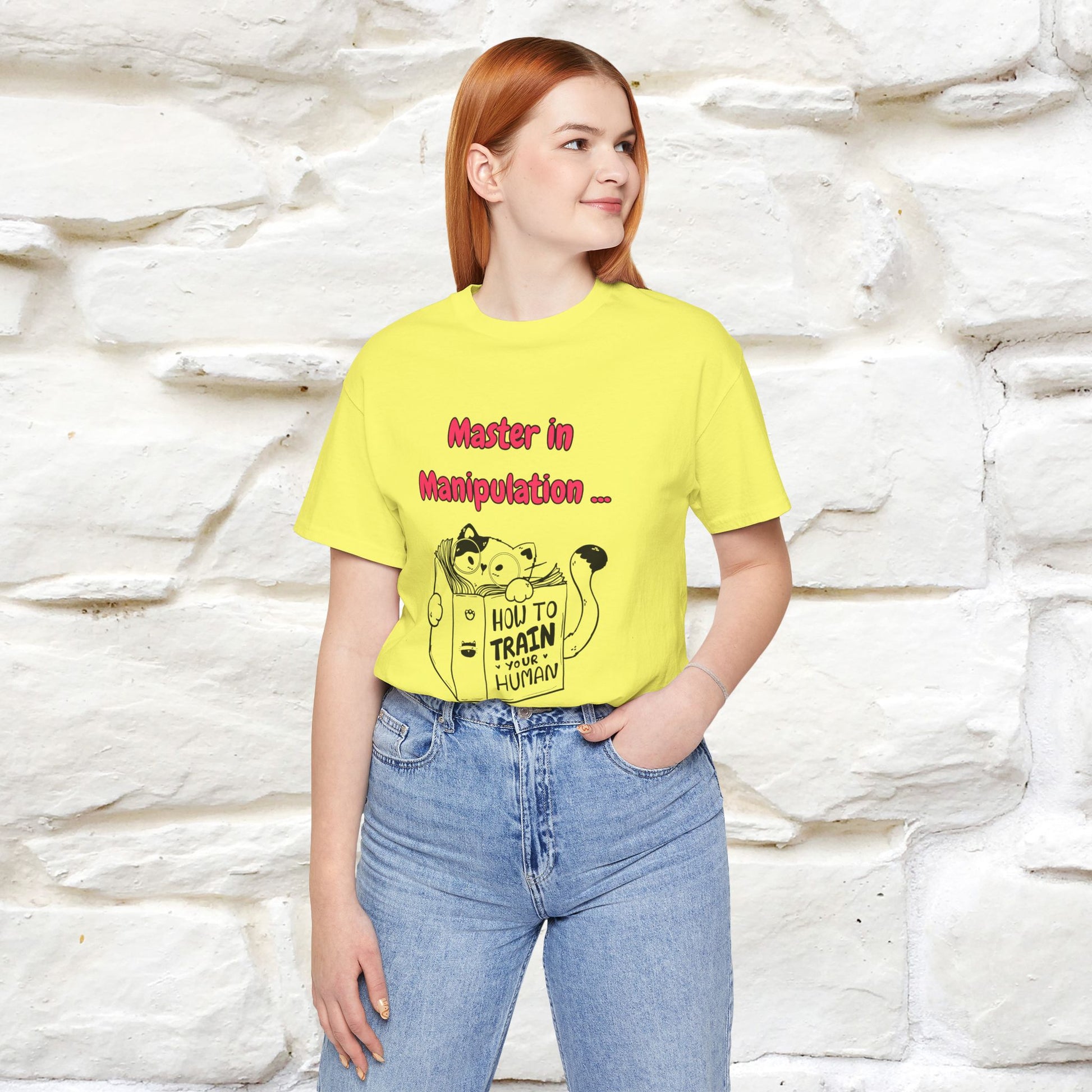 ''Master In Manipulation. How To Train Your Human '' Cat T-Shirt | Nunu&Miao Studio - Nunu&Miao Studio