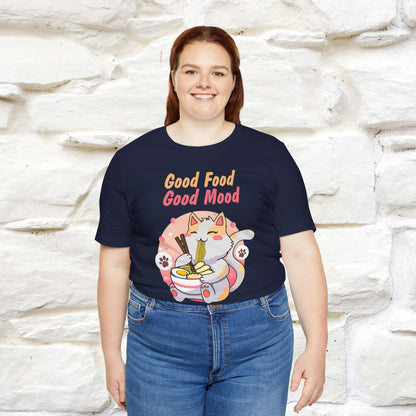 "Good Food Good Mood" Cat T-shirt for Men & Women | 100% Cotton*