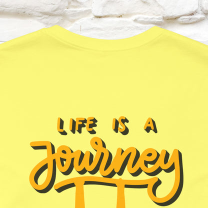 "Life Is A Journey'' Cat T-Shirt | Front & Back Design | Nunu&Miao Studio