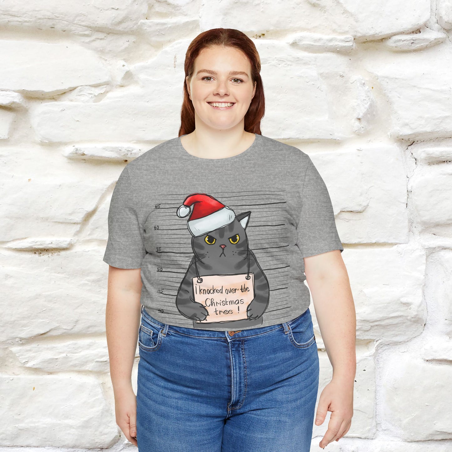 I Knocked Over The Christmas Tree T-Shirt | Festive Cat Christmas Shirt for Men & Women | 100% Cotton*