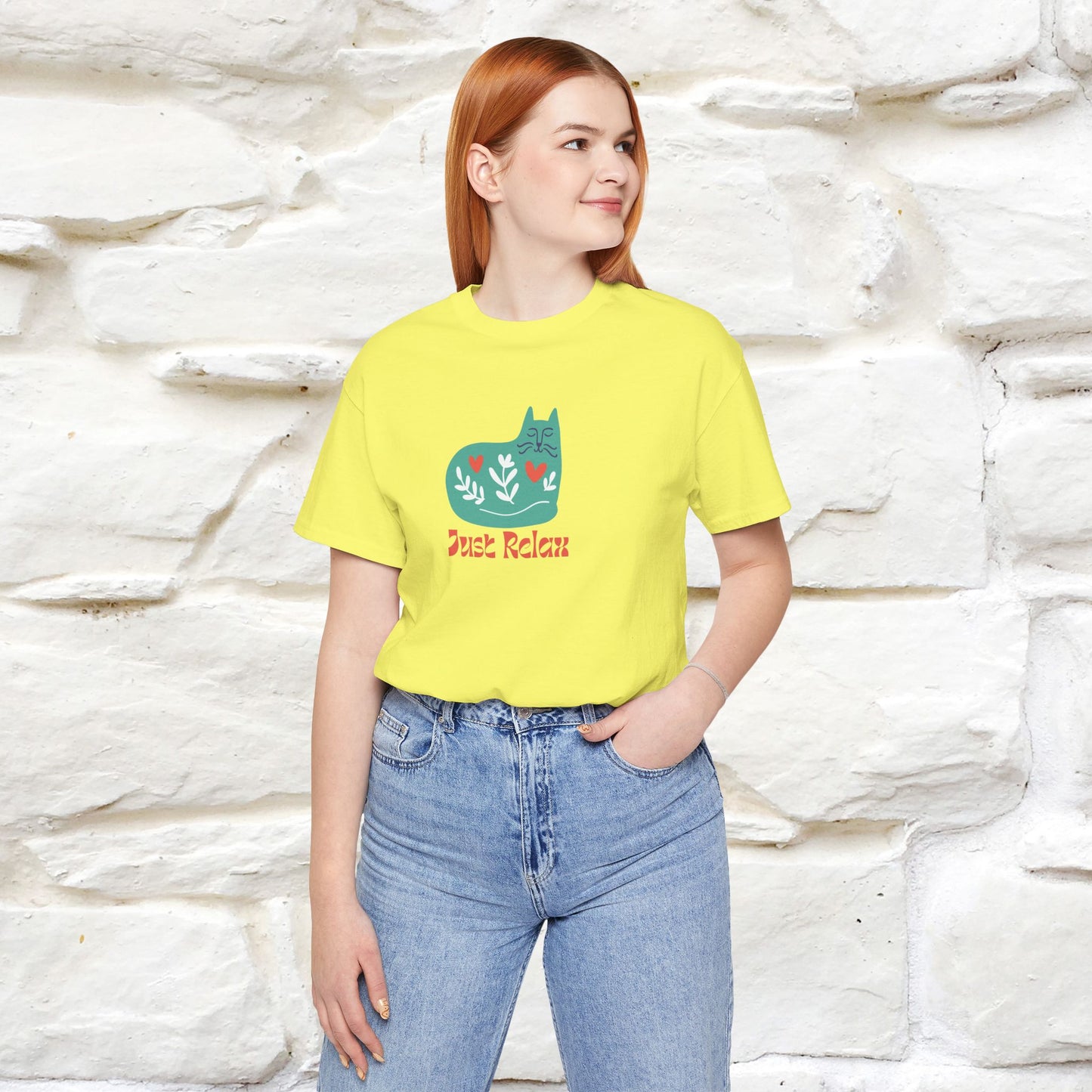 "Just Relax'' Cat T-Shirt Front and Back Design | Nunu&Miao Studio