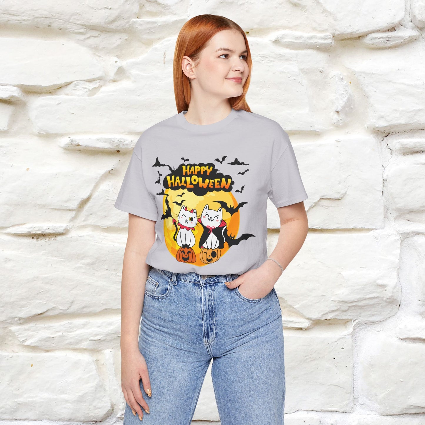 "Happy Halloween Cat Couple " Cat  T-shirt |Nunu&Miao Studio