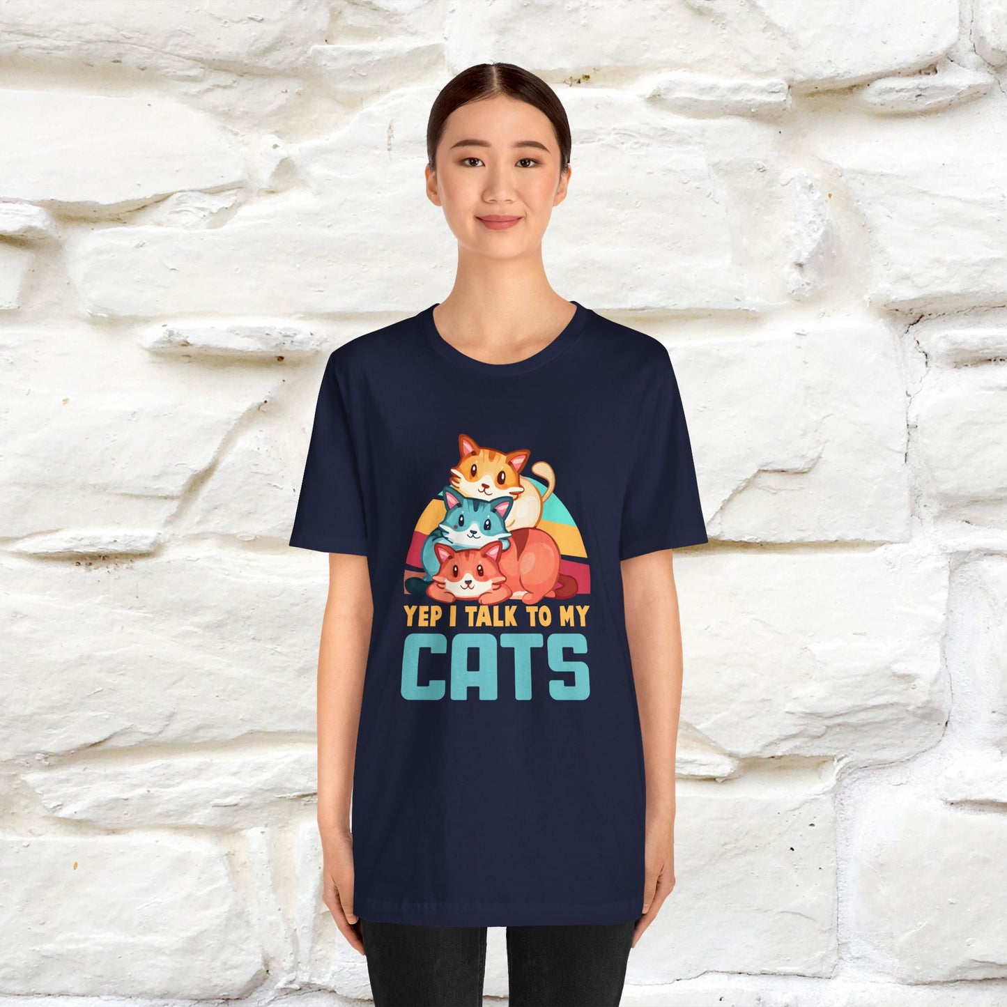 ''Yep, I Talk To My Cats'' Cute Cat T-Shirt for Men & Women | 100% Cotton* 🐾