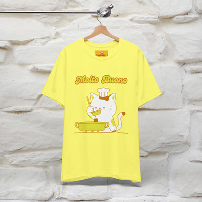 “Molto Buono Cat T-Shirt | Italian-Inspired Cat Shirt for Men & Women | 100% Cotton”