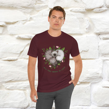 "All You Need Is Love" Cat T-Shirt | 100% Cotton* | Adorable Cat Apparel for Men & Women
