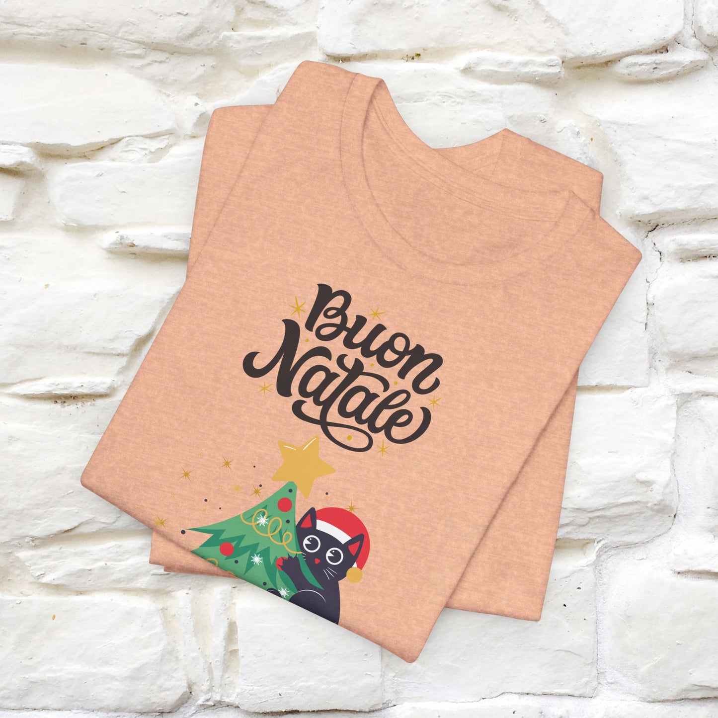 Buon Natale Cat T-Shirt | Italian Christmas Cat Shirt for Men & Women | 100% Cotton*