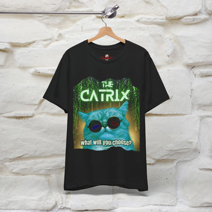 The Catrix: What Will You Choose? Cat T-Shirt for Men & Women | 100% Cotton* Matrix-Inspired Tee