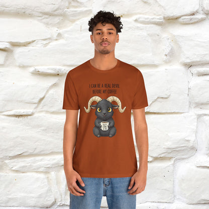 "I Can Be a Real Devil Before My Coffe" Funny T-shirt |Nunu&Miao Studio