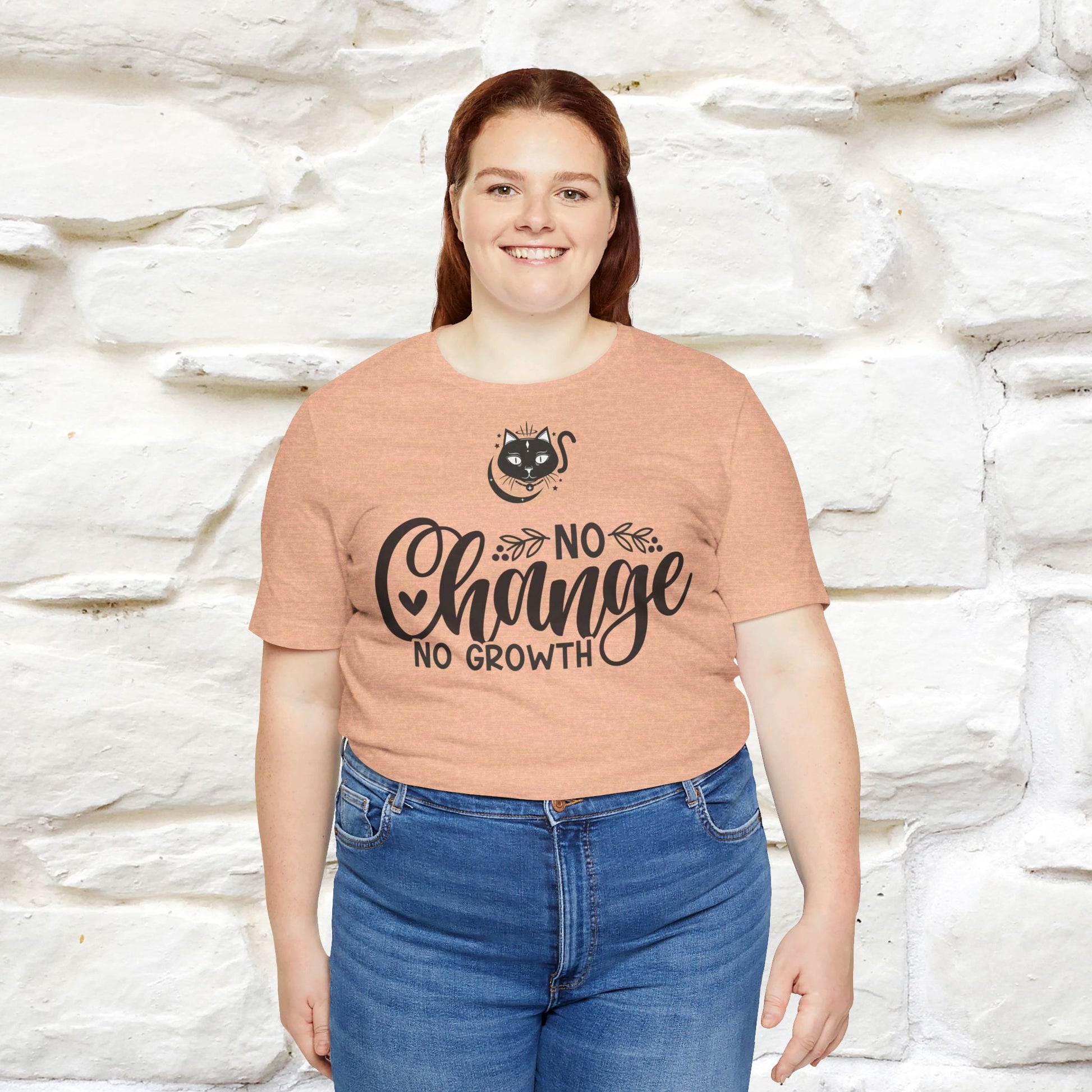 ''No Change No Growth'' T-shirt for Women 100% Cotton* - Nunu&Miao Studio