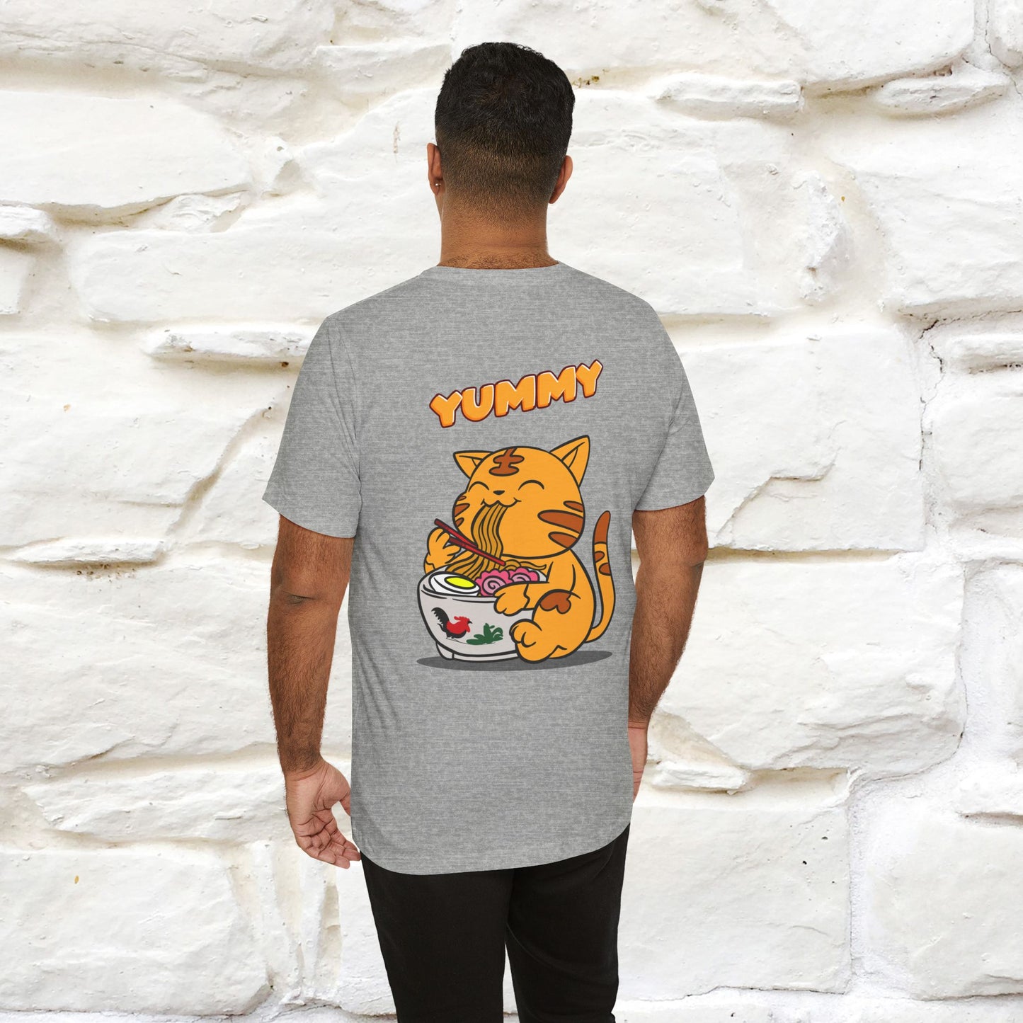 "Yummy" Cat T-shirt for Men & Women | Front & Back Design | 100% Cotton*