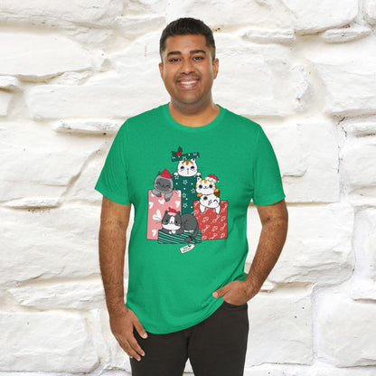 Christmas Cat Gift T-Shirt | Perfect Holiday Cat Shirt for Men & Women | 100% Cotton