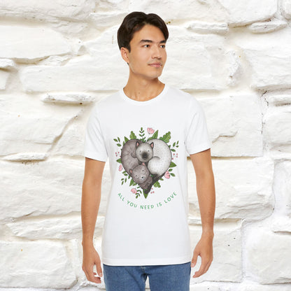"All You Need Is Love" Cat T-Shirt | 100% Cotton* | Adorable Cat Apparel for Men & Women