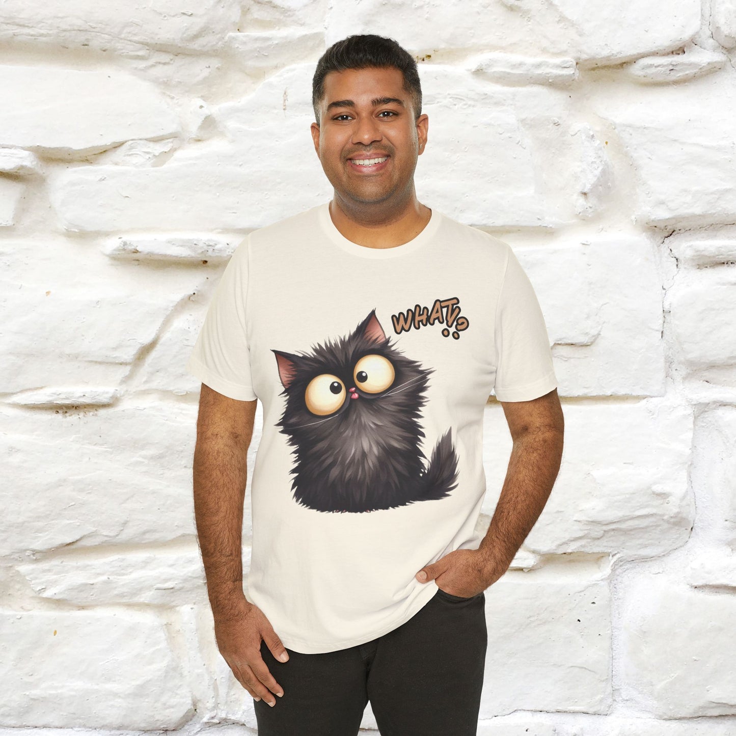 What? Cat T-Shirt for Men & Women | 100% Cotton* Funny & Stylish Tee